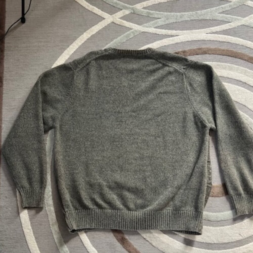 Vintage Geoffrey Beene Olive Classic Crew Neck Cotton Sweater  Men's XL - Picture 6 of 10